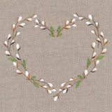 Delicate Pussy Willow Heart Wreath