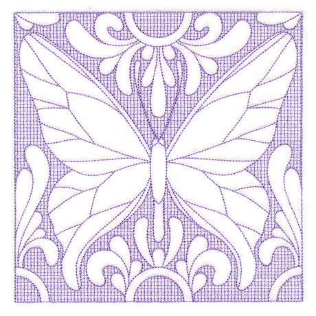 Butterfly Beauty Square 1 (Trapunto)