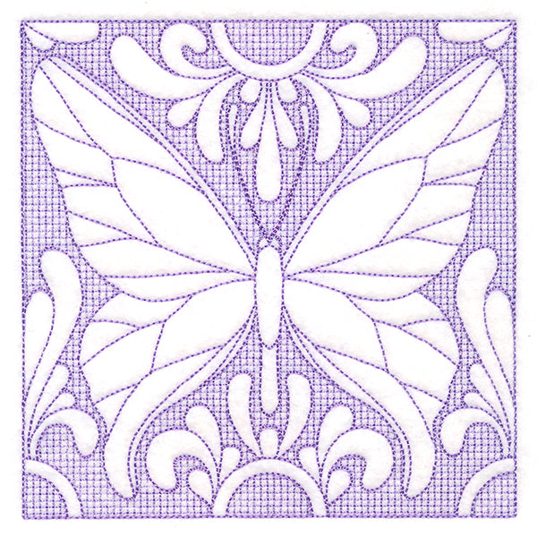 Butterfly Beauty Square 1 (Trapunto)