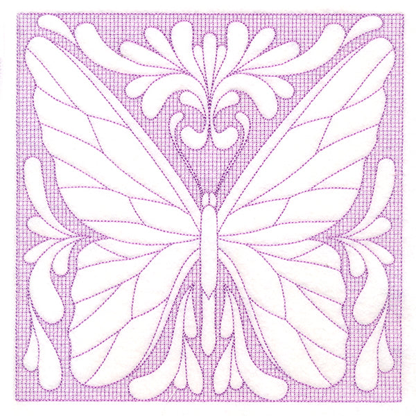 Butterfly Beauty Square 2 (Trapunto)