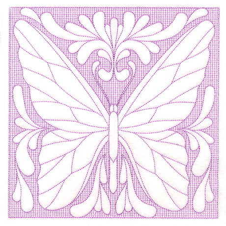 Butterfly Beauty Square 2 (Trapunto)