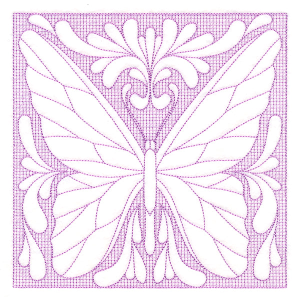 Butterfly Beauty Square 2 (Trapunto)