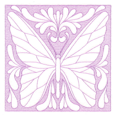 Butterfly Beauty Square 2 (Trapunto)