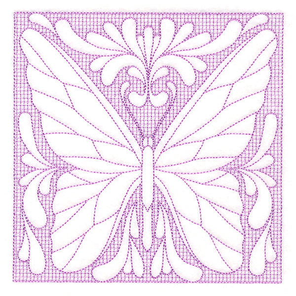 Butterfly Beauty Square 2 (Trapunto)