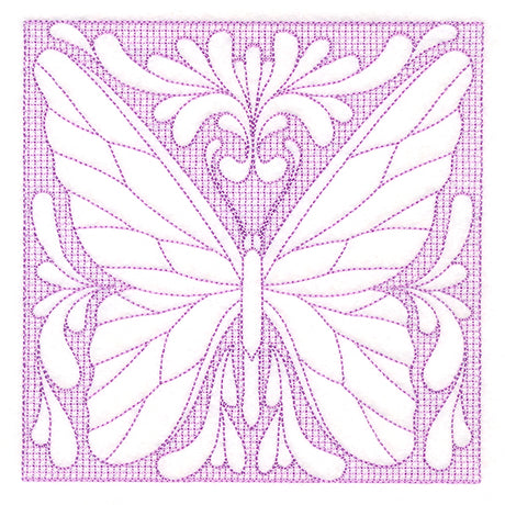 Butterfly Beauty Square 2 (Trapunto)