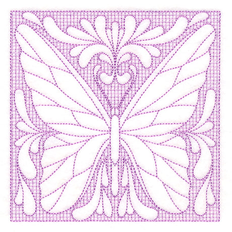 Butterfly Beauty Square 2 (Trapunto)