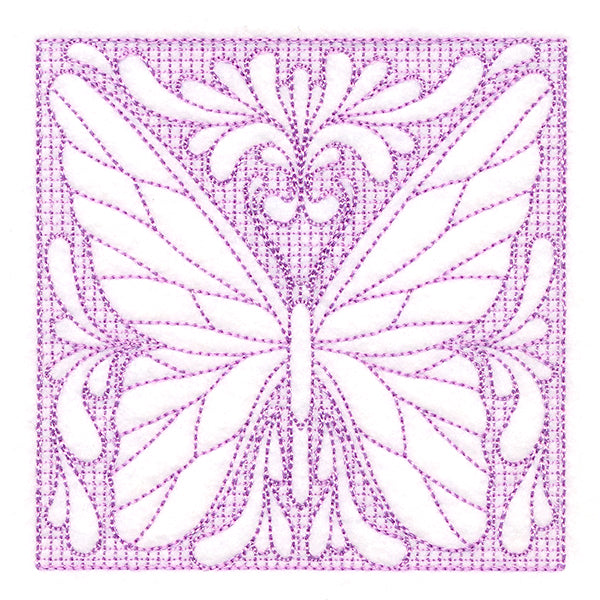 Butterfly Beauty Square 2 (Trapunto)