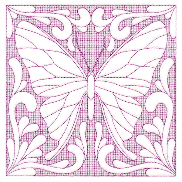 Butterfly Beauty Square 3 (Trapunto)