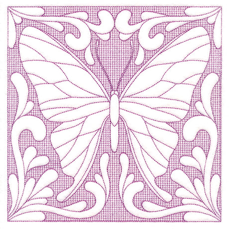 Butterfly Beauty Square 3 (Trapunto)