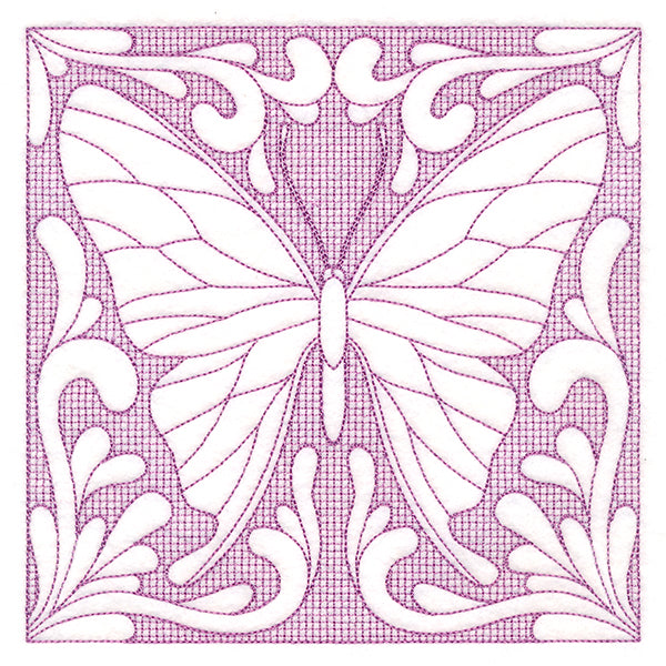 Butterfly Beauty Square 3 (Trapunto)