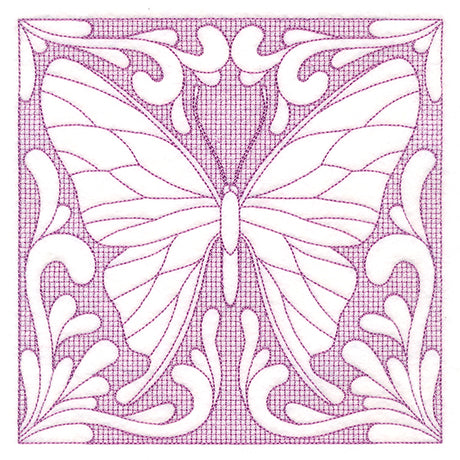 Butterfly Beauty Square 3 (Trapunto)