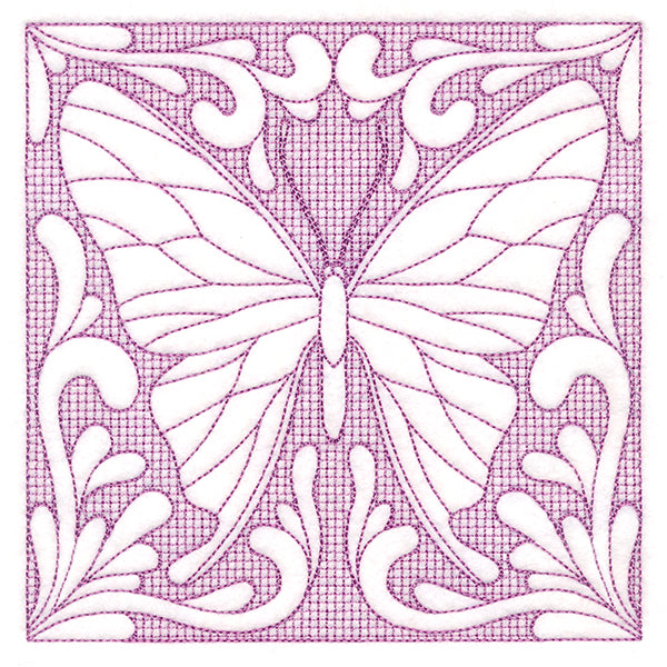 Butterfly Beauty Square 3 (Trapunto)