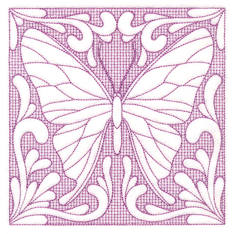 Butterfly Beauty Square 3 (Trapunto)
