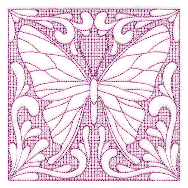 Butterfly Beauty Square 3 (Trapunto)
