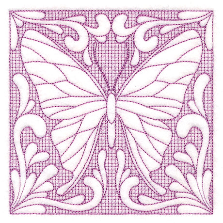 Butterfly Beauty Square 3 (Trapunto)