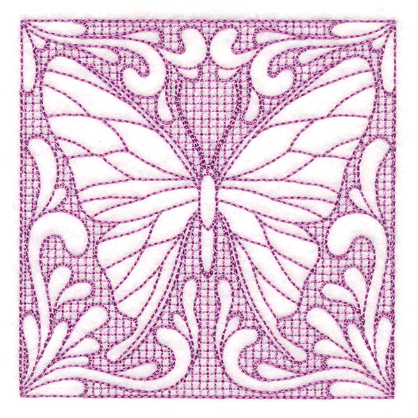 Butterfly Beauty Square 3 (Trapunto)