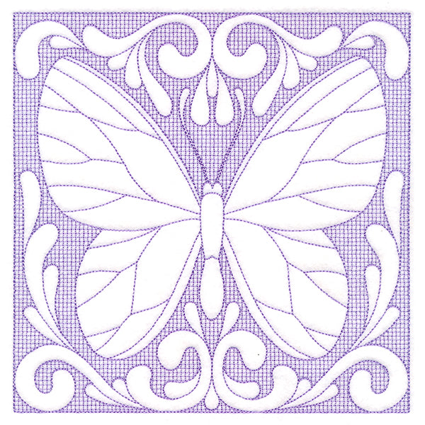 Butterfly Beauty Square 4 (Trapunto)