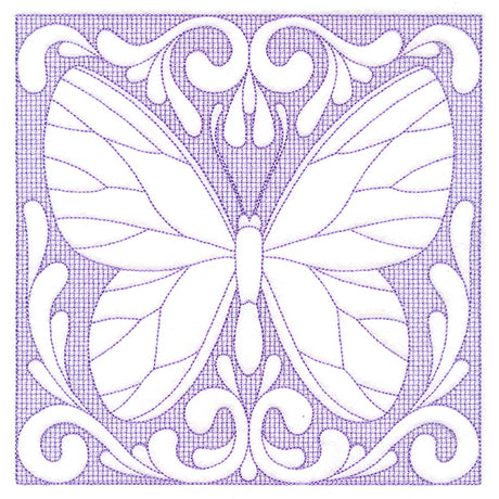 Butterfly Beauty Square 4 (Trapunto)