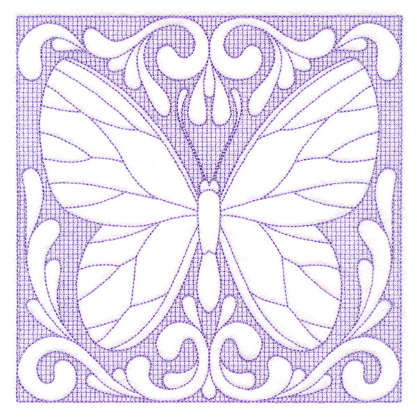 Butterfly Beauty Square 4 (Trapunto)