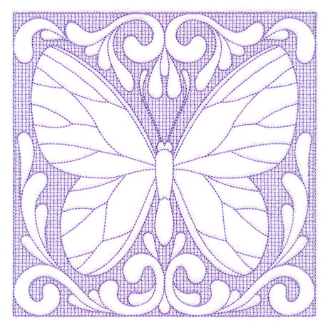 Butterfly Beauty Square 4 (Trapunto)
