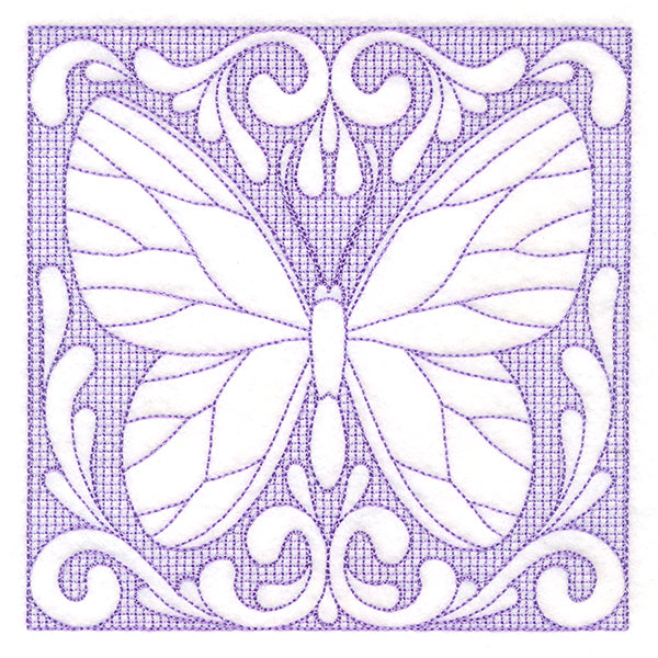 Butterfly Beauty Square 4 (Trapunto)