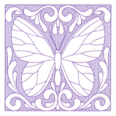 Butterfly Beauty Square 4 (Trapunto)