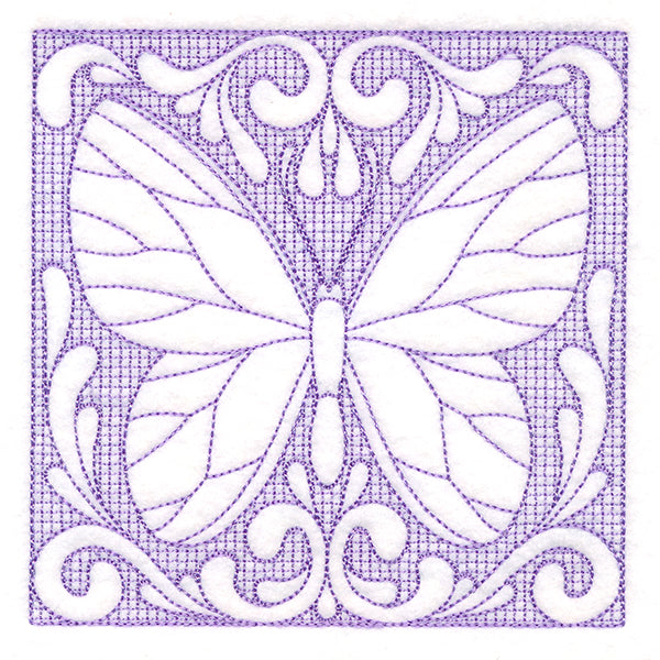Butterfly Beauty Square 4 (Trapunto)