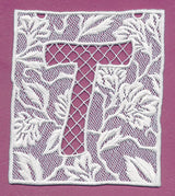 Bunting Letter T (Lace)