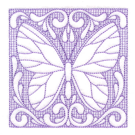 Butterfly Beauty Square 4 (Trapunto)
