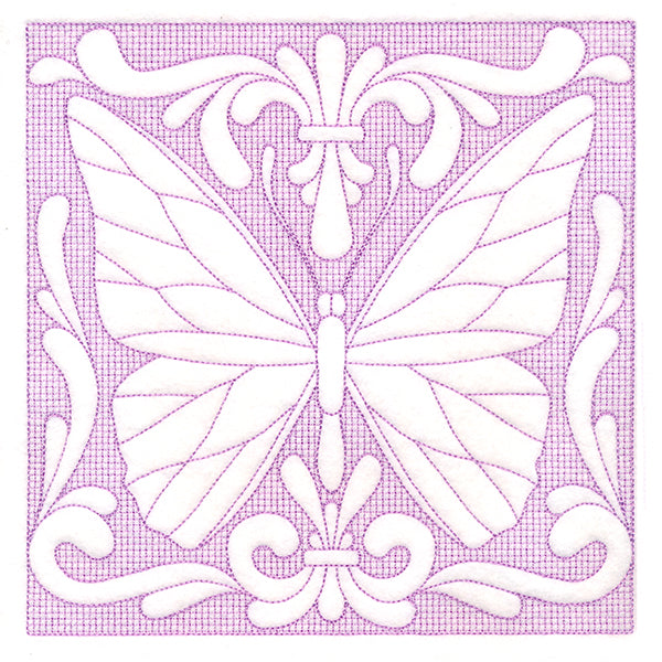 Butterfly Beauty Square 5 (Trapunto)