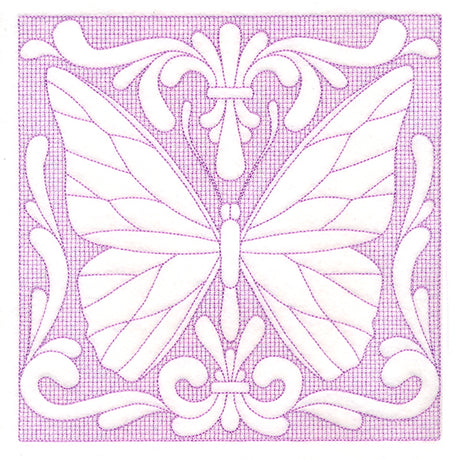 Butterfly Beauty Square 5 (Trapunto)