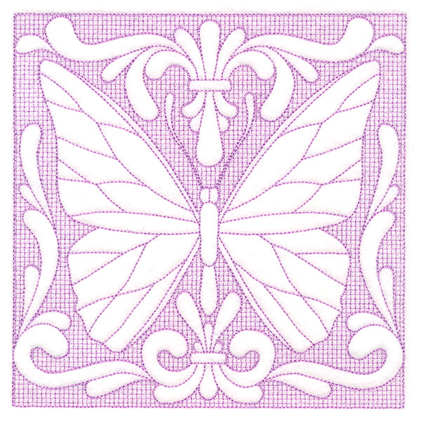 Butterfly Beauty Square 5 (Trapunto)
