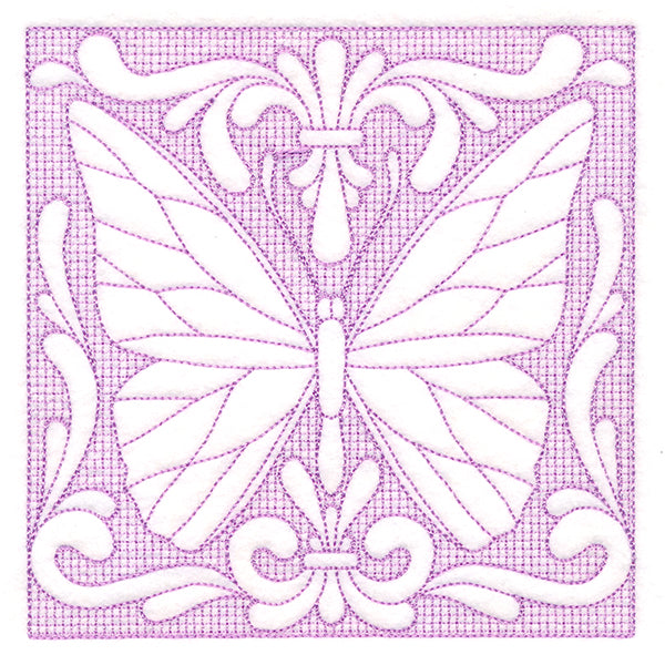 Butterfly Beauty Square 5 (Trapunto)