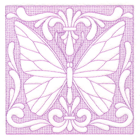 Butterfly Beauty Square 5 (Trapunto)
