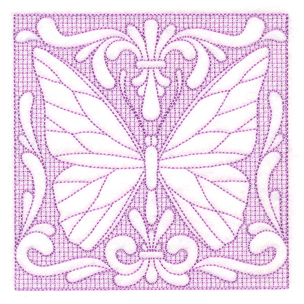 Butterfly Beauty Square 5 (Trapunto)