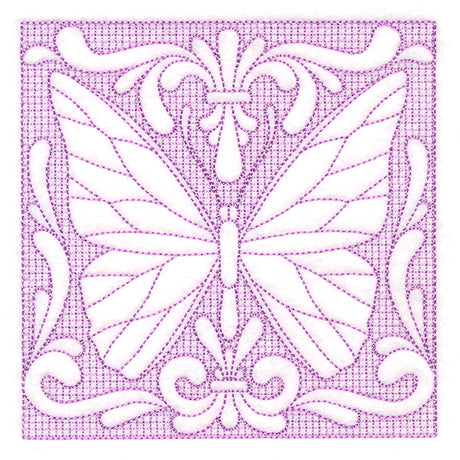 Butterfly Beauty Square 5 (Trapunto)