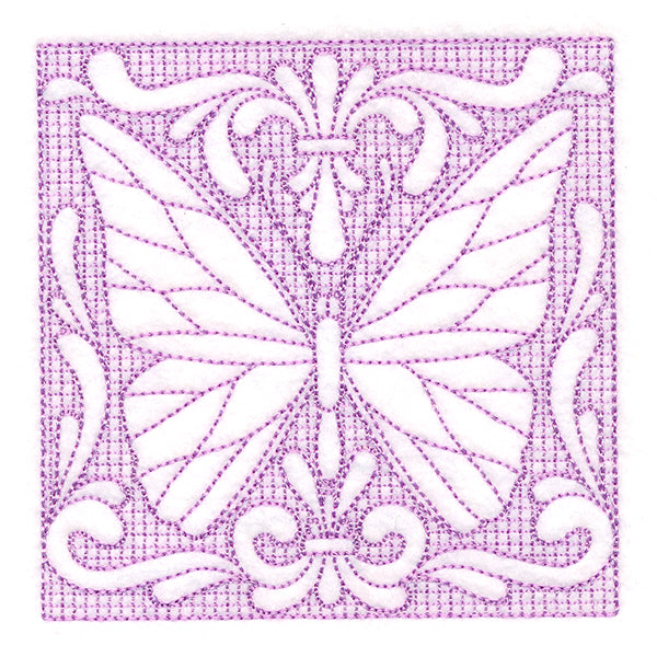 Butterfly Beauty Square 5 (Trapunto)