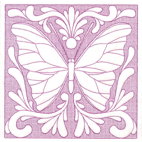 Butterfly Beauty Square 6 (Trapunto)