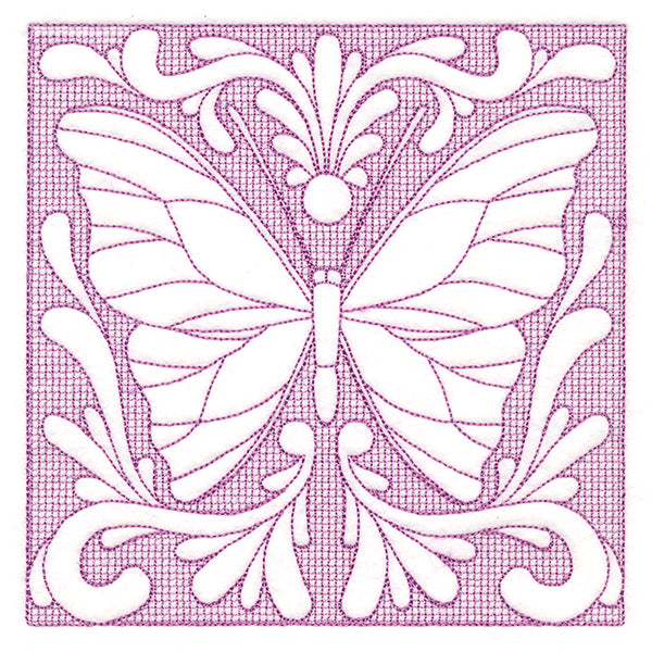 Butterfly Beauty Square 6 (Trapunto)