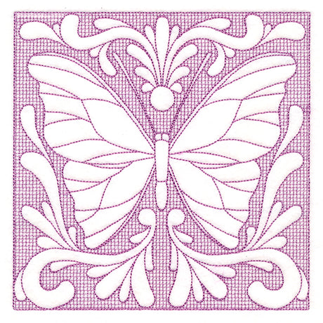 Butterfly Beauty Square 6 (Trapunto)