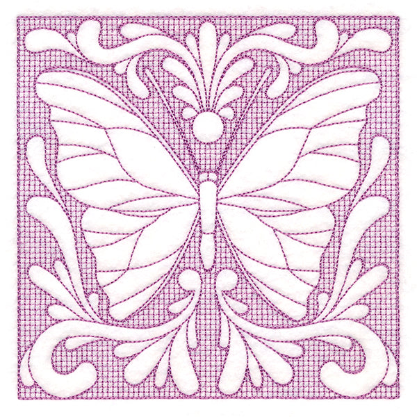 Butterfly Beauty Square 6 (Trapunto)