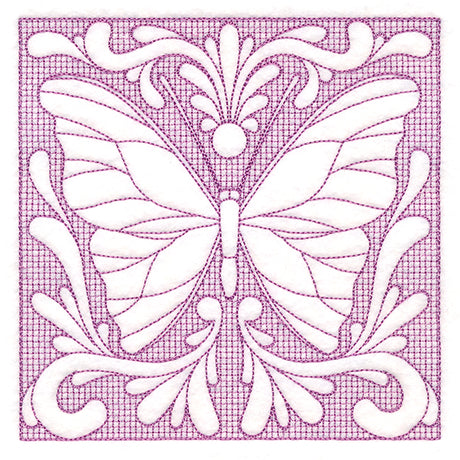 Butterfly Beauty Square 6 (Trapunto)