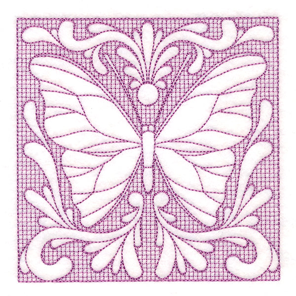 Butterfly Beauty Square 6 (Trapunto)