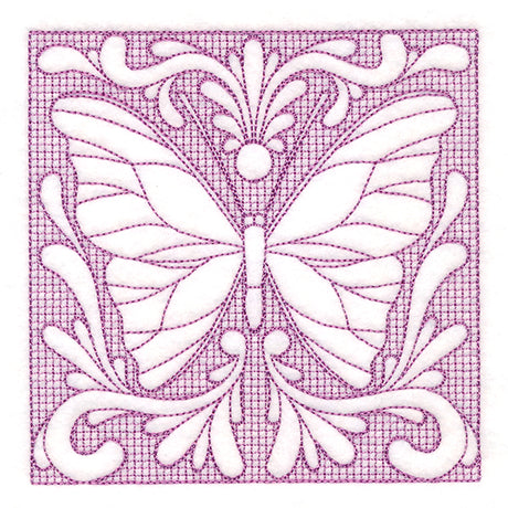 Butterfly Beauty Square 6 (Trapunto)