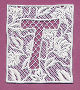 Bunting Letter T (Lace)
