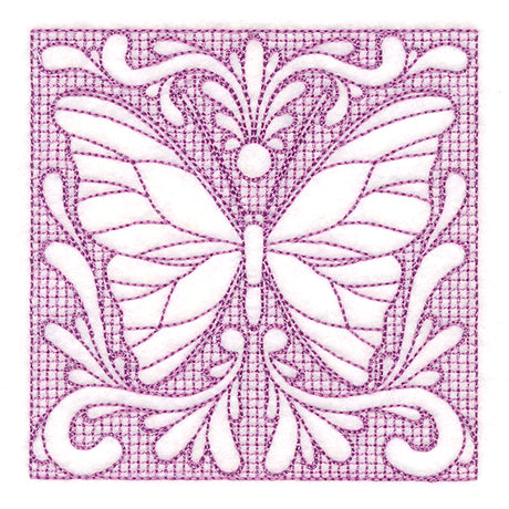 Butterfly Beauty Square 6 (Trapunto)