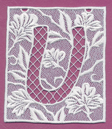 Bunting Letter U (Lace)