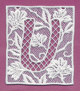 Bunting Letter U (Lace)