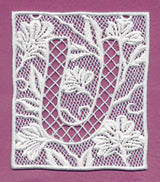 Bunting Letter U (Lace)
