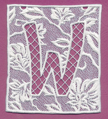 Bunting Letter W (Lace)
